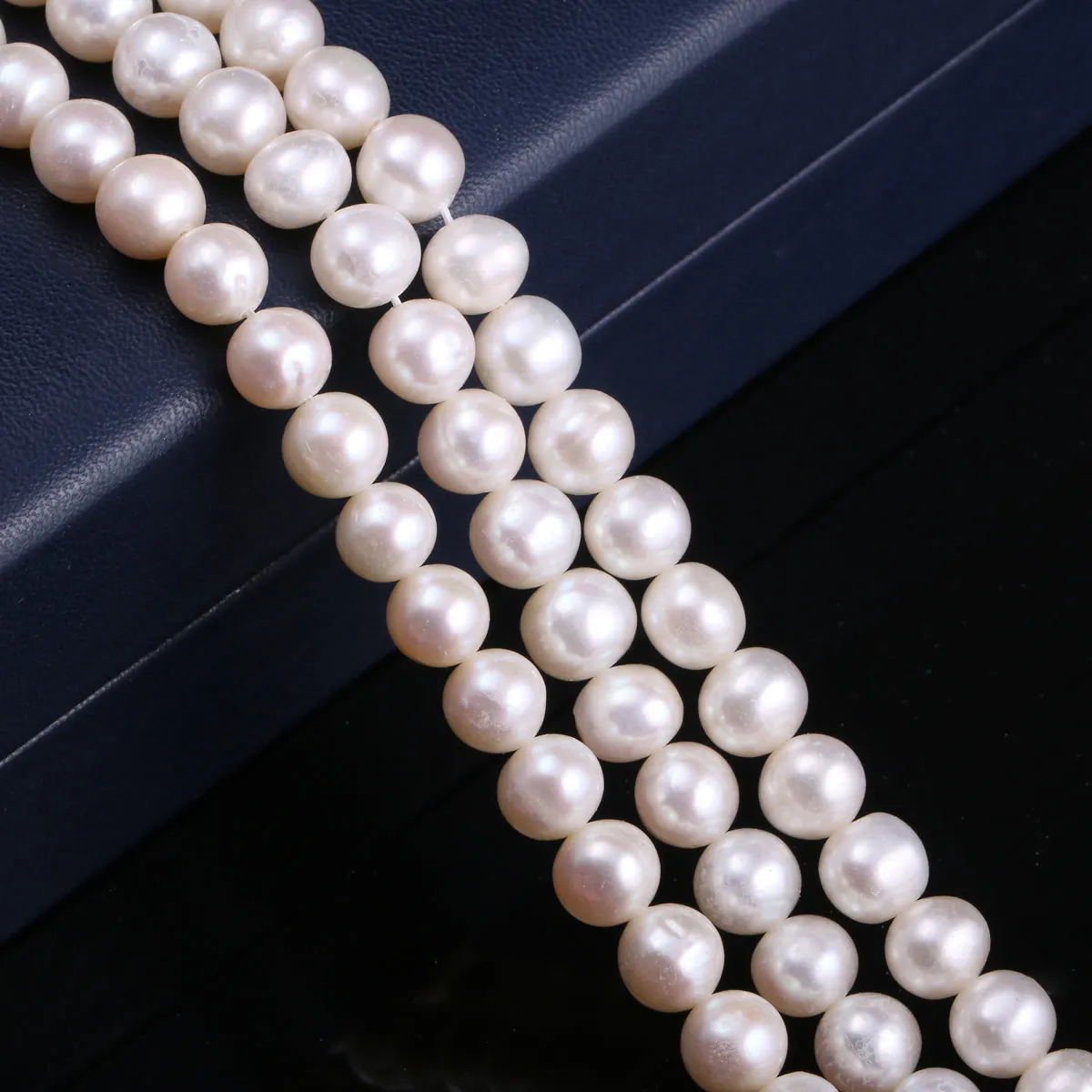 ジュエリーを作るジュエリーの女性ネックレスブレスレット7-8 mmのための天然淡水真珠の高品質36 cmパンチ緩いビーズ