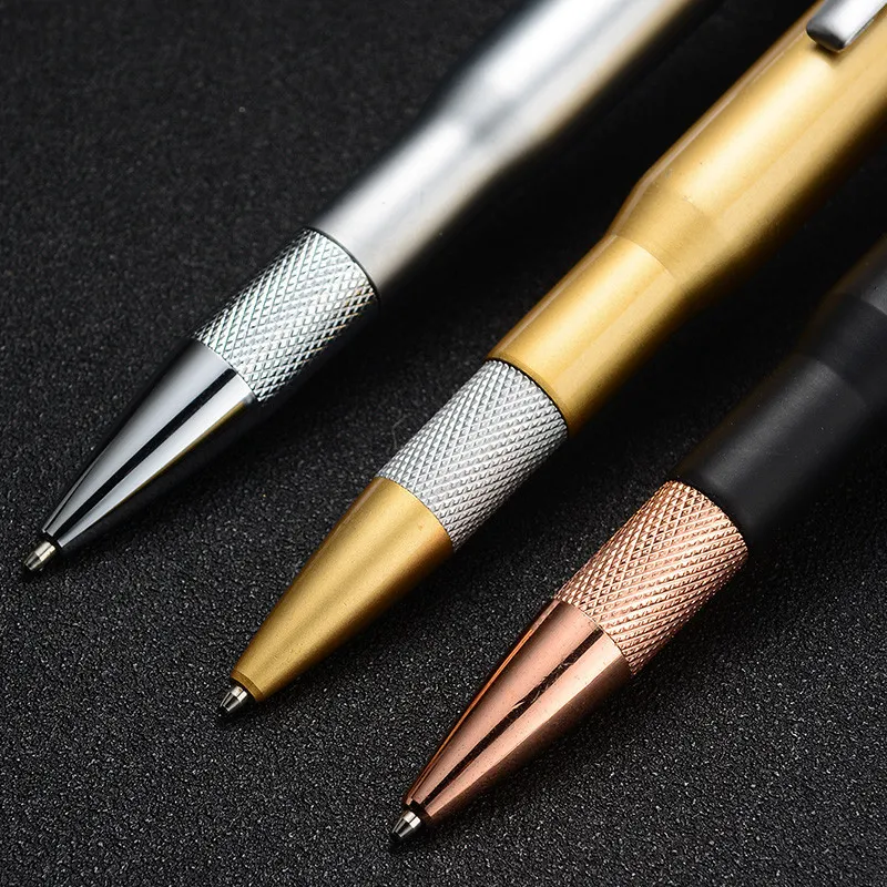 Nova bala caneta elegante pura metal bola ponto caneta gel caneta bola laser laser logo assinatura casual