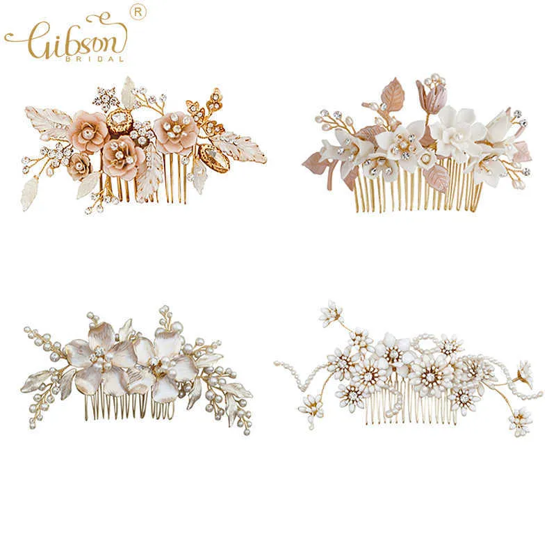 Handmade Biżuteria Kryształ Rhinestone Bridal Hair Comb Hair Pin Wedding Bridal Włosy Akcesoria X0625