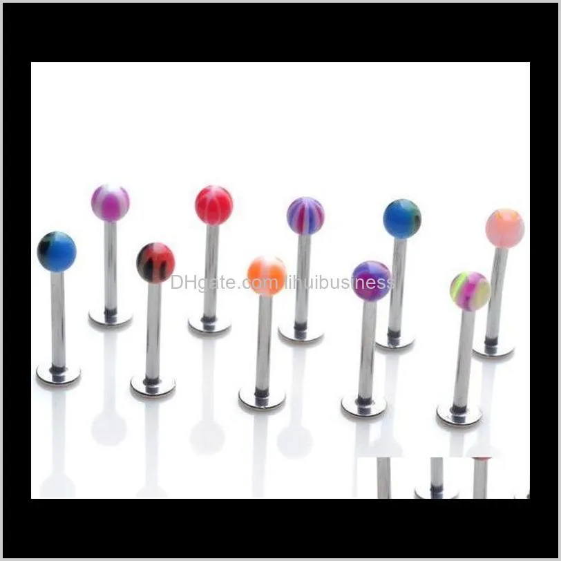 160pcs /set body piercing assorted mix lot kit 14g 16g ball spike curved sexy -belly rings ear tongue pircing barbell bars ombligo