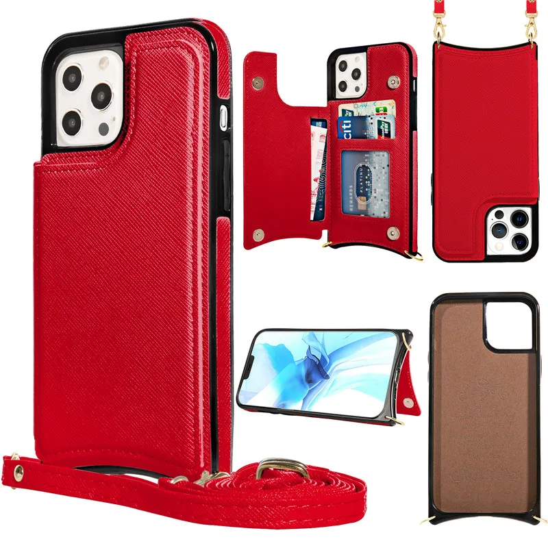 Étuis de téléphone de mode multifonctionnels pour iphone 13 pro max 14 12Pro 12proMax 11 11Pro 14proMax 7P 8 plus Lethaer Wallet Couverture de luxe de luxe X XR XS XSMAX avec étui à cartes