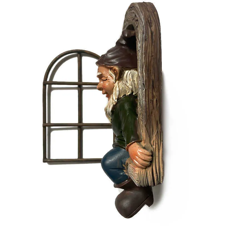 Set Di 6 Gnomi Da Giardino In Resina – Decorazioni Stravaganti Per Esterno, Natale E Feste, Resistenti Alle Intemperie