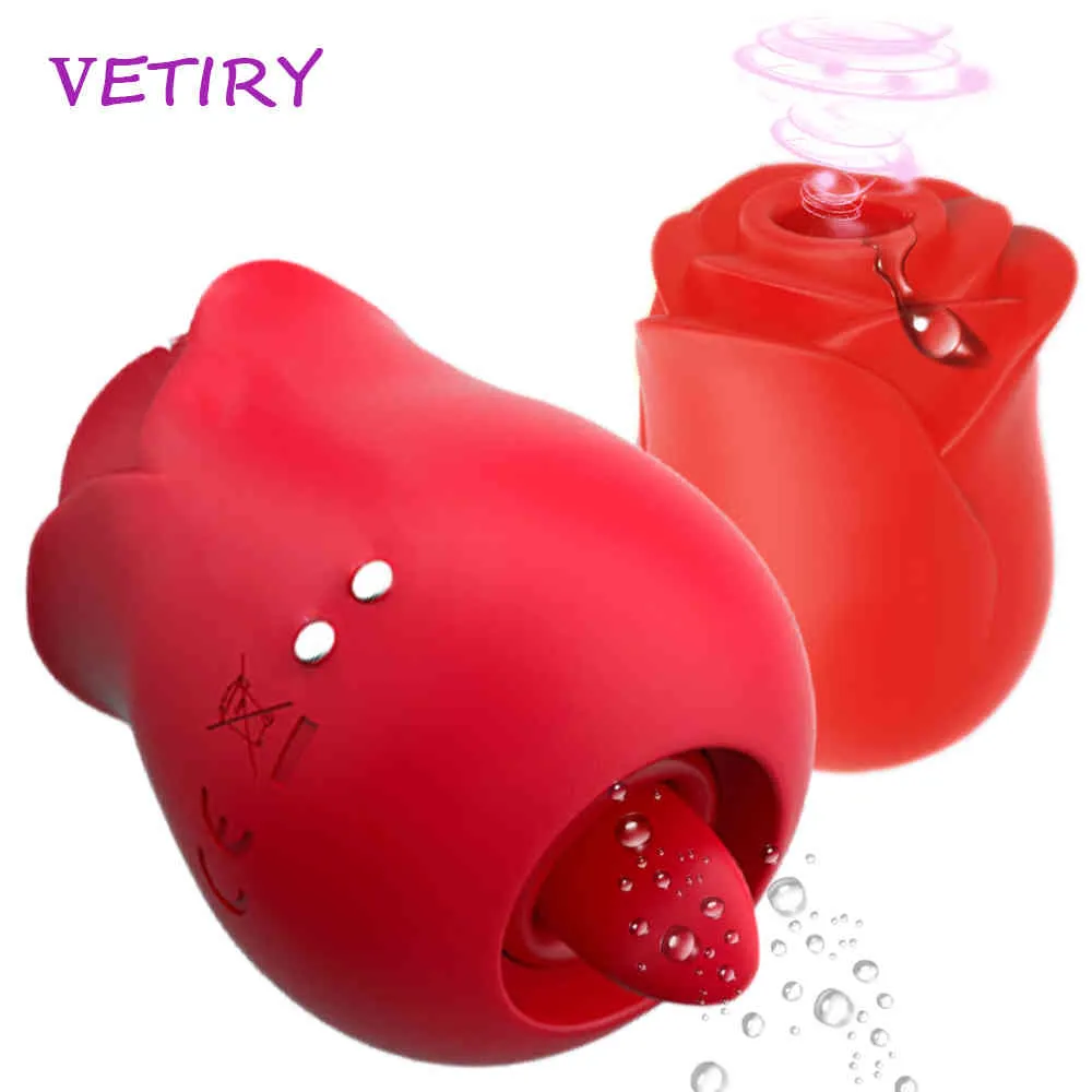 2 fonction langue lécher vibrateur ventouse vibrateur pour femmes mamelon ventouse léchage oral clitoris stimulation rose comme sex toys X0320