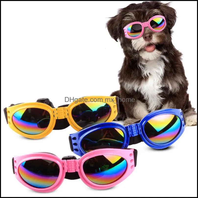 Autres fournitures pour chiens Lunettes de jardin pour animaux de compagnie Lunettes pliables Lunettes de protection UV Protection imperméable Cat Lunettes de soleil Accessoires 6 couleurs JK2005XB