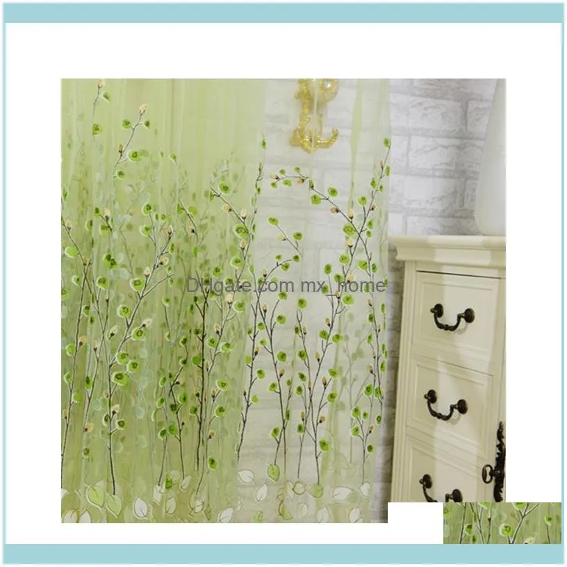 Curtain & Drapes Lychee Plum Blossom Printed Modern Door Window Room Divider Valance Home Decoration