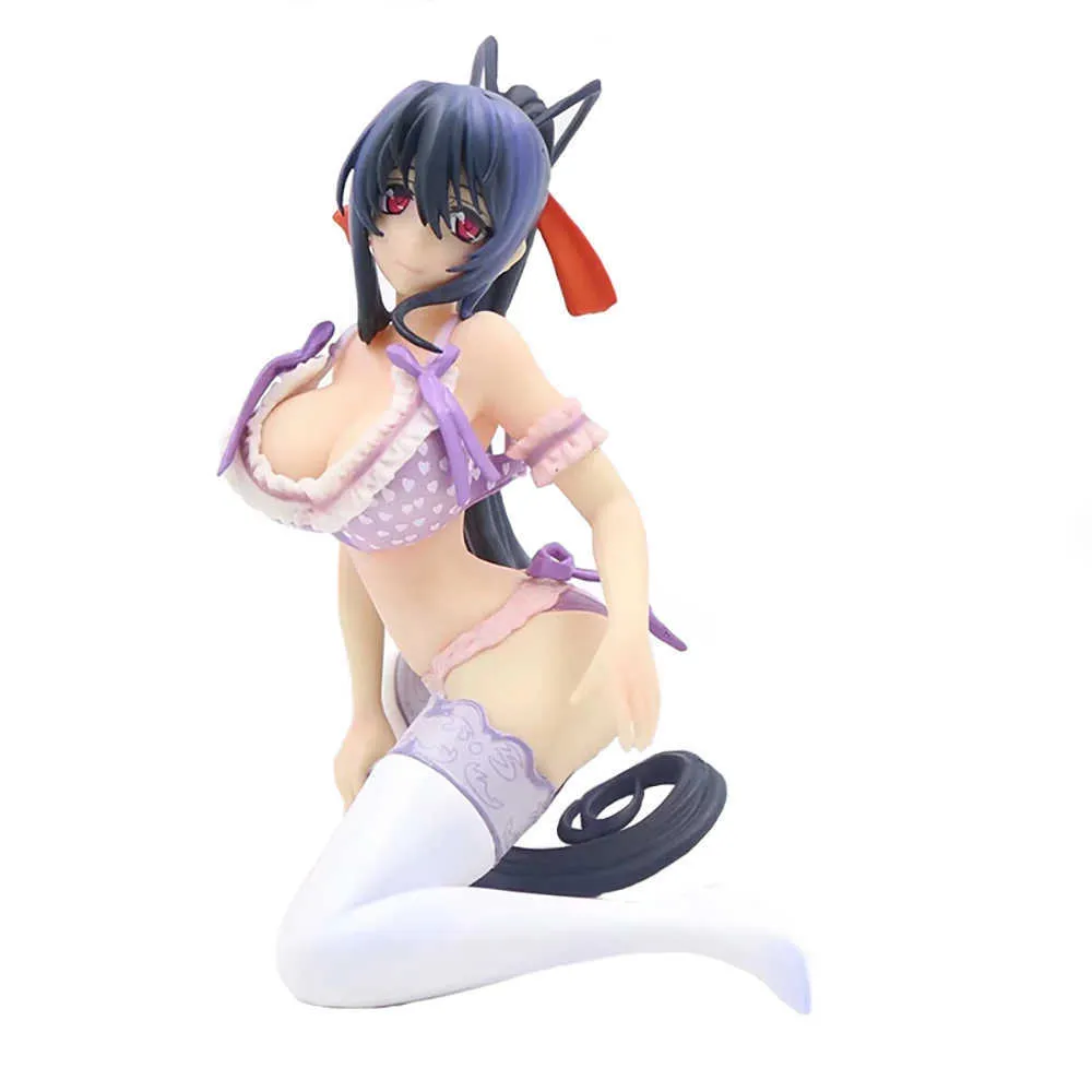 Lycée DxD figurine Anime modèle Himejima Akeno reine Sexy dentelle bas PVC 30 CM Statue jouet à collectionner Q0722