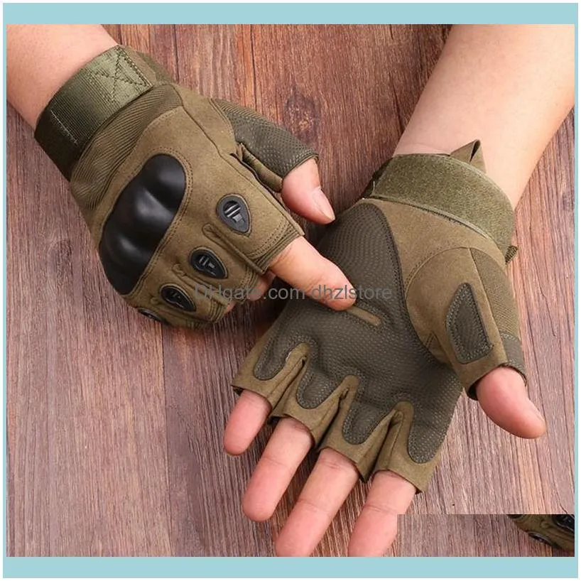 Cycling Gloves Fingerless Men`s Military Tactical Outdoor Sports Shooting Hunting Motorcycle Half Finger