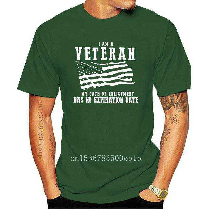 Yeni ben bir veteran erkek t-shirt vatansever tee g1217