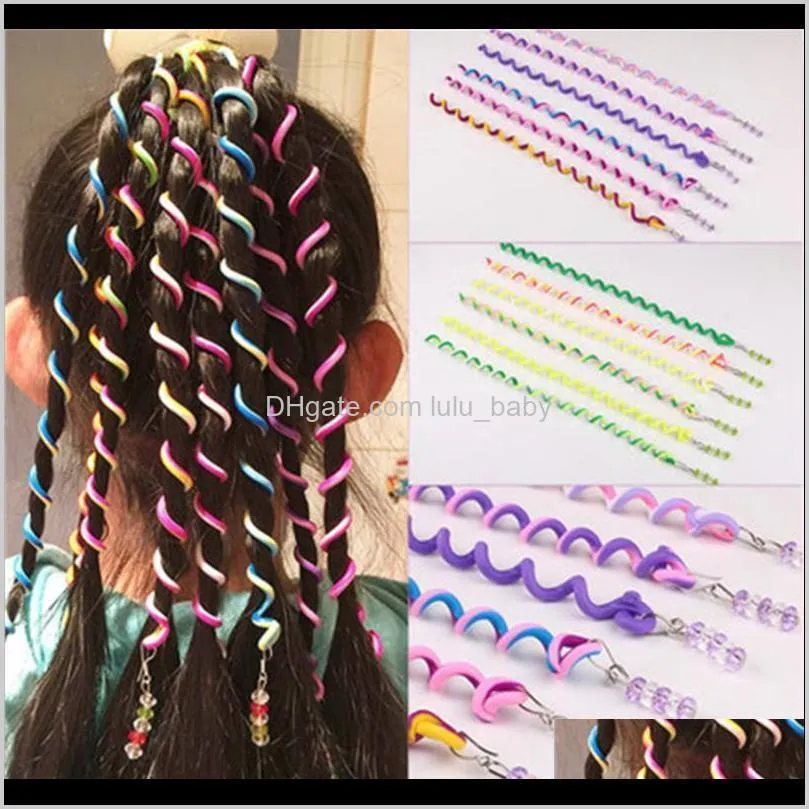 6 Teile/los Regenbogen Farbe Nettes Mädchen Lockenwickler Styling Werkzeuge Roller Wartung Die Prinzessin Zubehör Tzjrs Flechter Ttzs6