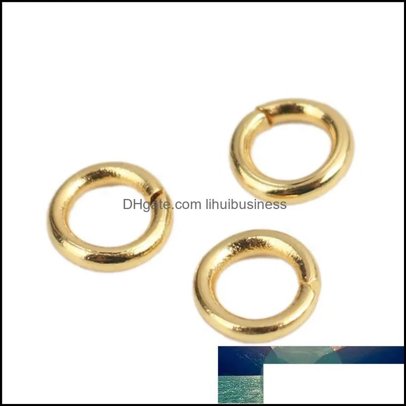 New Stainless Steel Open Jump Rings Findings Circle Gold Color Ring For DIY Making Jewelry Handmade Accessories 4mm Dia.