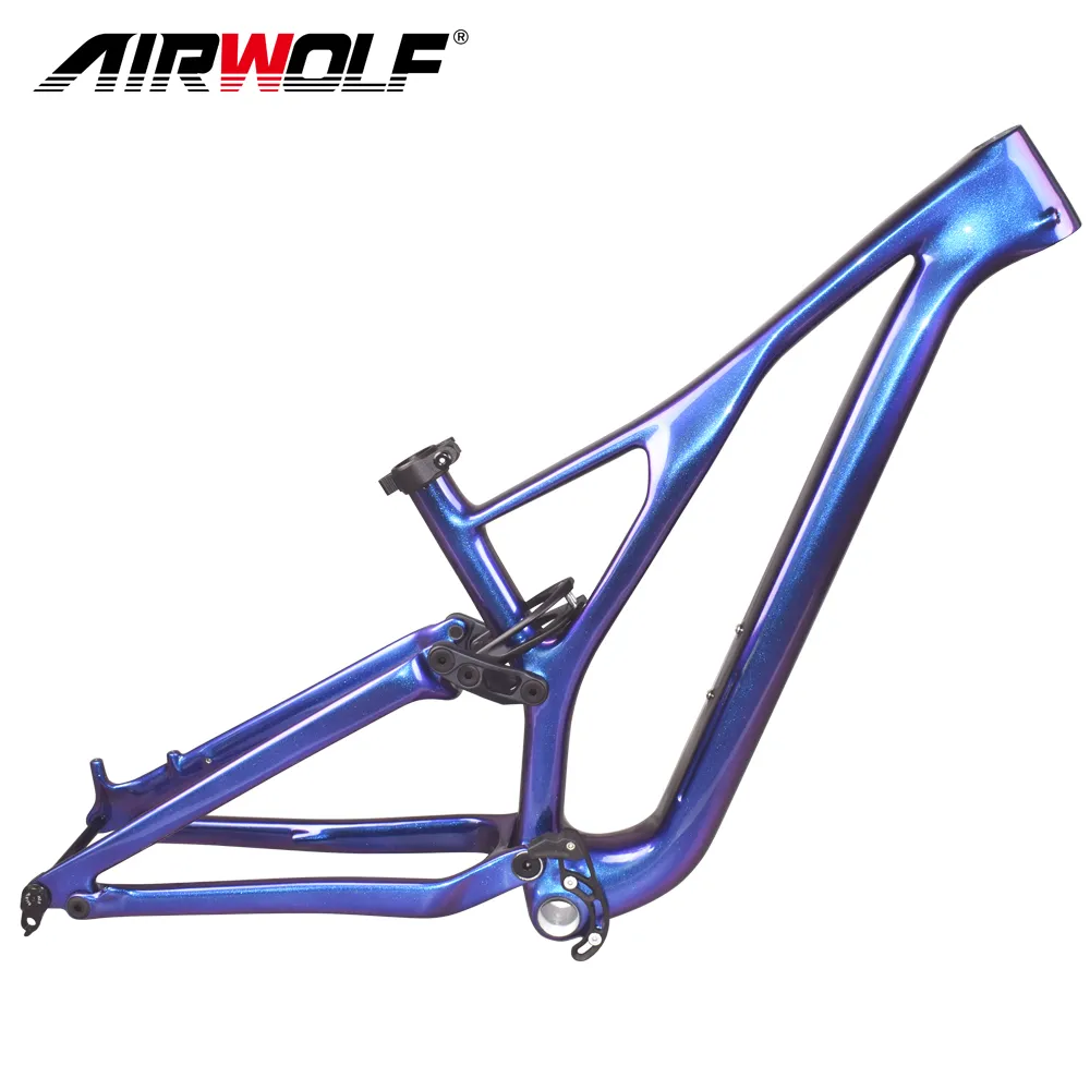 Airwolf Evo 29er تعزيز ألياف الكربون الكامل تعليق الدراجة الجبلية الإطار MTB دراجة إطارات M / L BSA 148 * 12mm الدراجات إطارات 2 سنوات الضمان