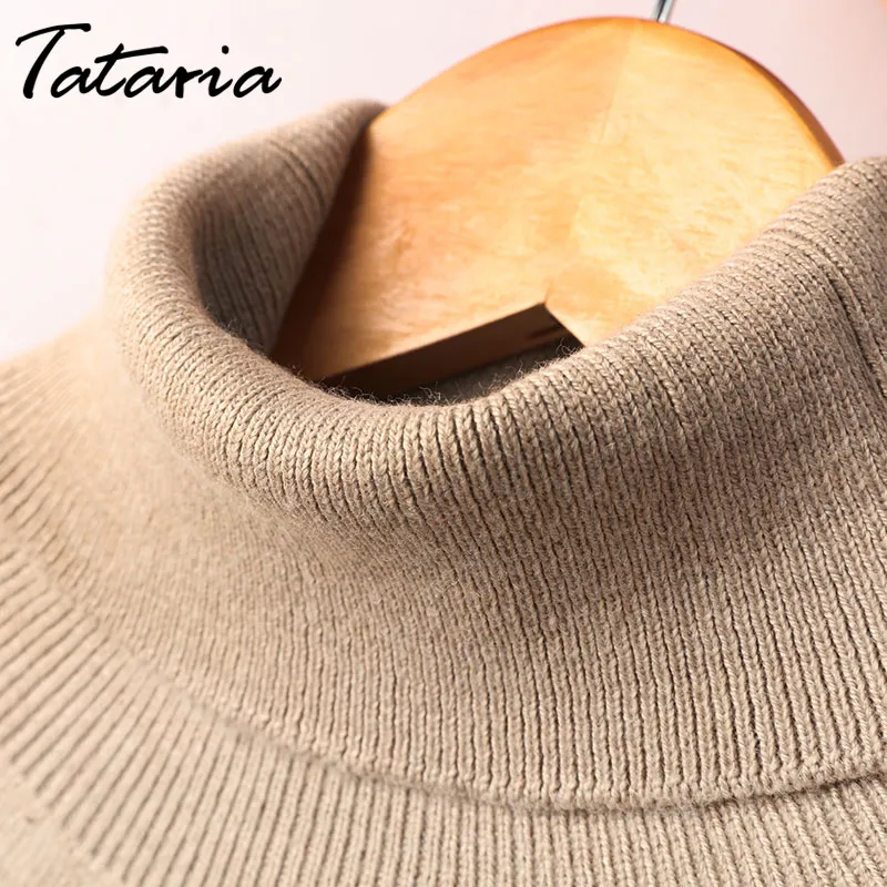 Cashmere Tirtleneck Pull Sweater Femmes Manches longues Tricoté Slim Tuyau Turtle Cou Turtle Chaud Hiver S pour 210514