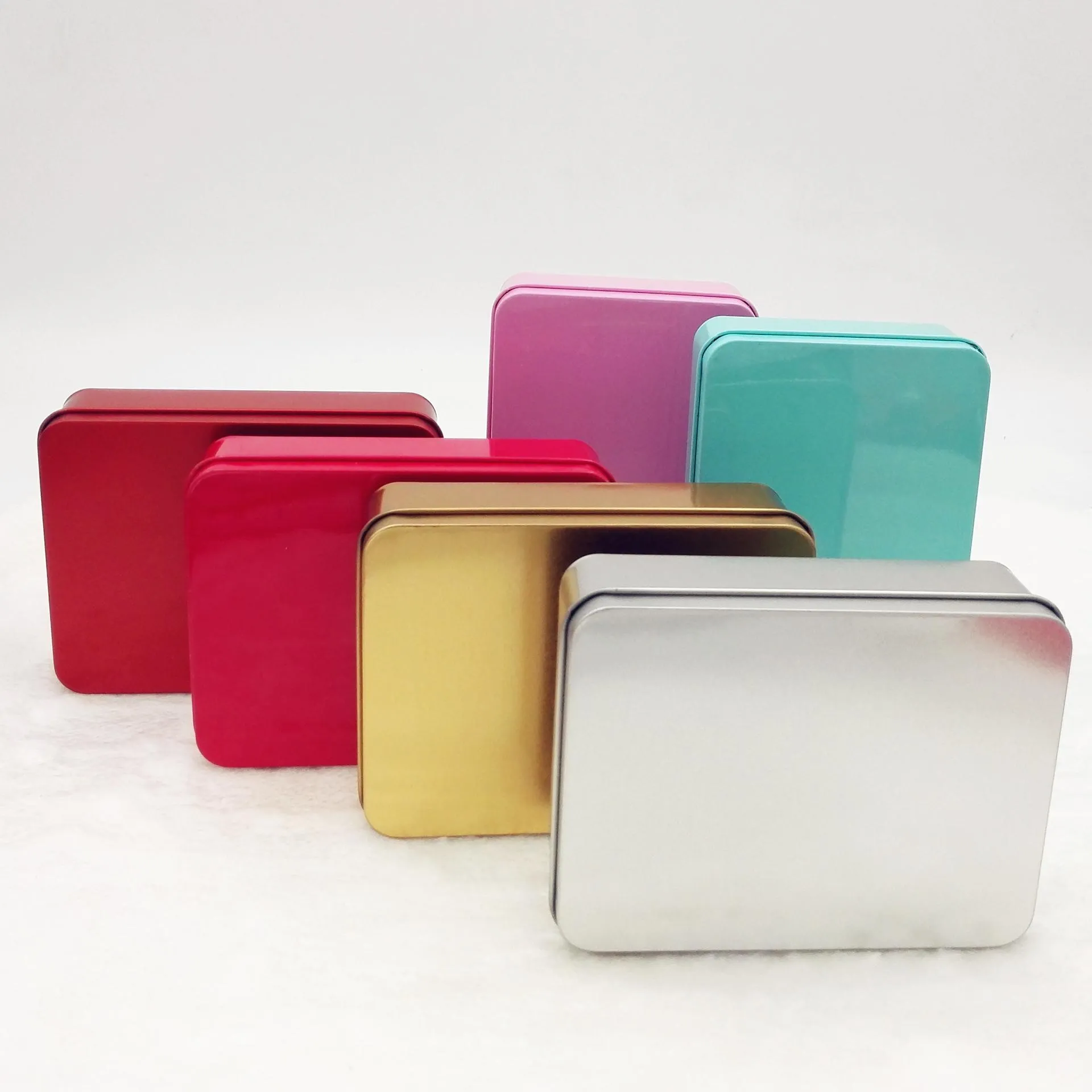 12cm *9cm *4cm Tin Case Storage Box Metal Rectangle Container for beads business card candy herbs DH9811