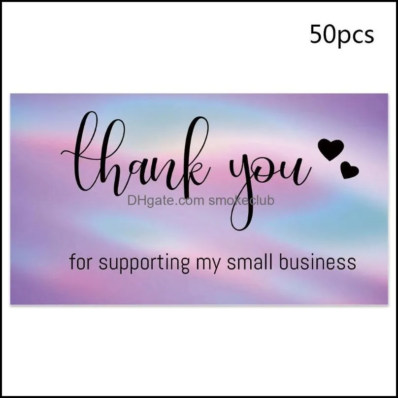 Greeting Cards 50pcs Thank You For Supporting My Small Business 500pcs 1.5``Sticker Labels Owners