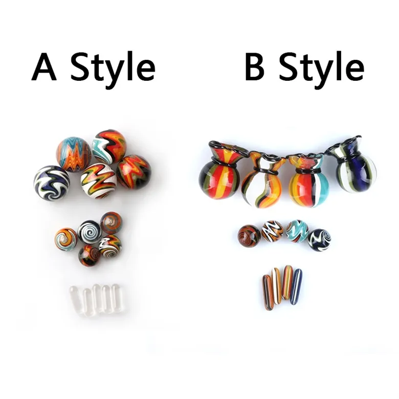 Twee stijl roken Amerikaanse kleur Terp Slurper Multi-gestreepte set voor Terp Slurpers Quartz Banger Glass Water Bong DAB Rigs