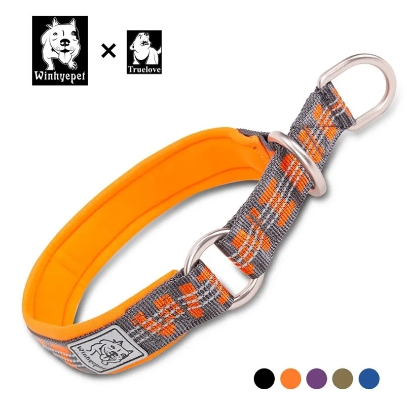 TrueLove Pet Dog Choke Collar Soft Solit Pulple Pets Dog Training Slip CollarsチョーカーPitbull Pug Bulldog 210729