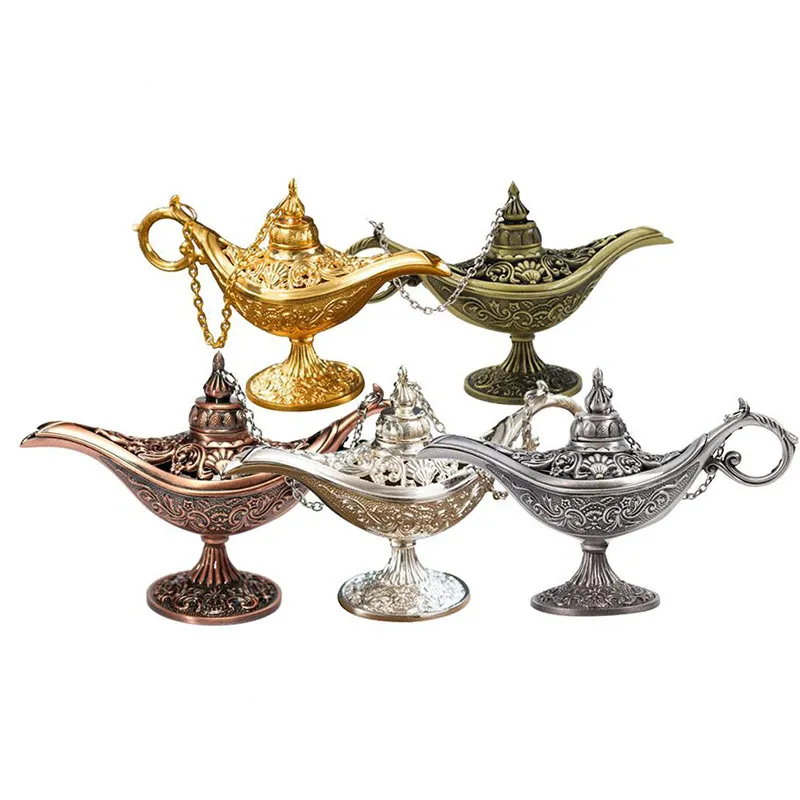 Magic Lamp Vintage Censer Creative Metal Aroma Burner Rökelse Brännare Julklapp Bröllopsgåvor