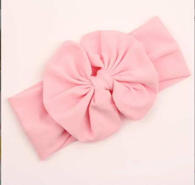 2021 Nova mistura de algodão bebê headwrap menina cabelo grande bow coelho orelhas cabeça banda strech nó headband moda hairband