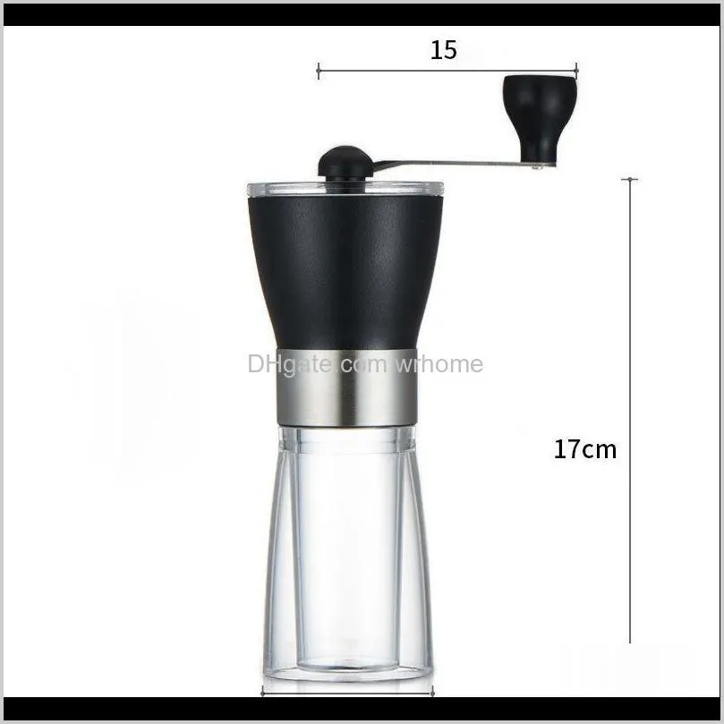 portable manual coffee bean machine adjustable hand crank household crusher grinders grinding tools pepper nuts pills spice1