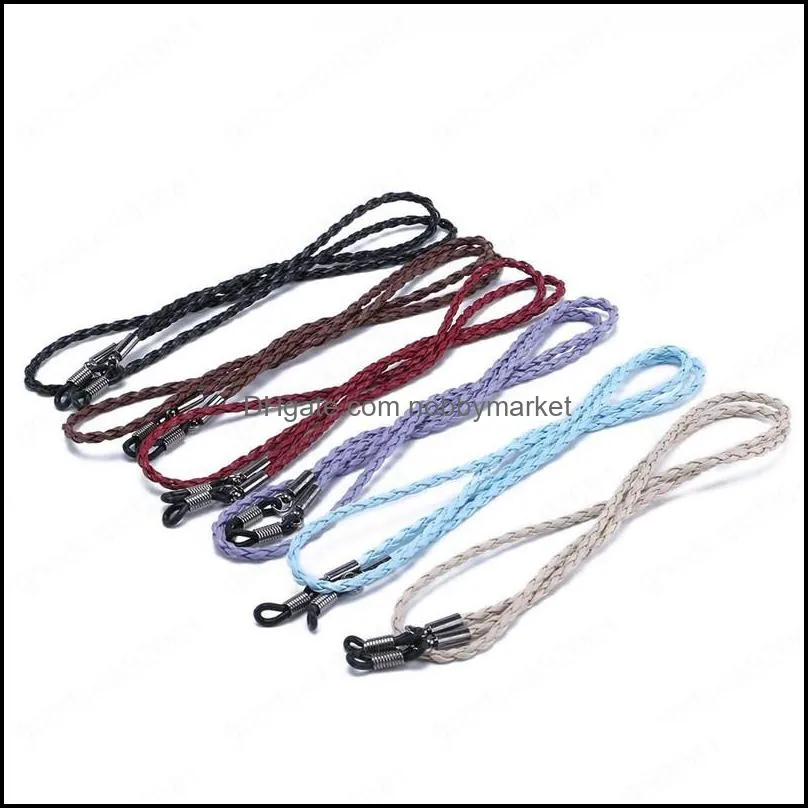 Colorful Leather Glasses Neck Strap String Ropes Band Leather Eyeglass Cord Chain Glasses Holder Eyewear Accessories