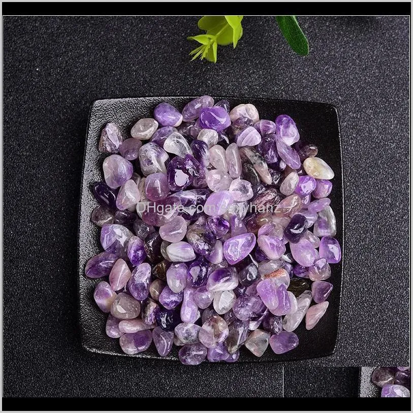 Kwarc Luźne Koraliki Biżuteria 50g Natural Gravel Patmen Colorf Kryształowe Użycie Home Decor Ogród ColorflFlium Uzdrowienie Energetyki Kamień Rock Qylpq