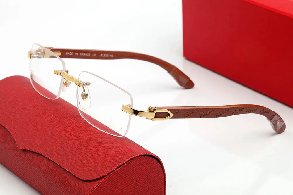 Retro Buffalo Horn Reading Glasses Vintage Square Rimless Frame