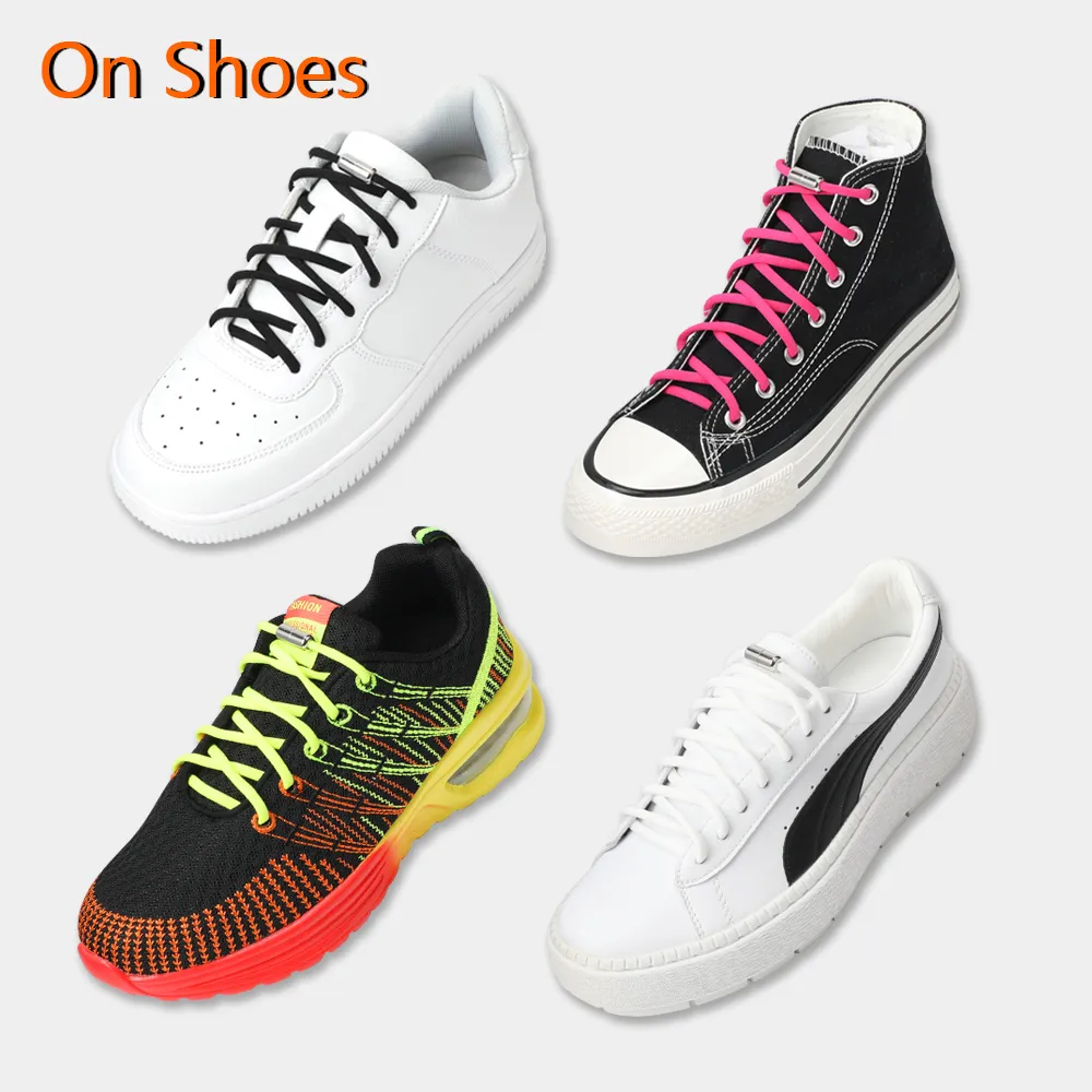 Silicone Rubber Elastic No Tie Shoelaces For Sneakers And Tenis