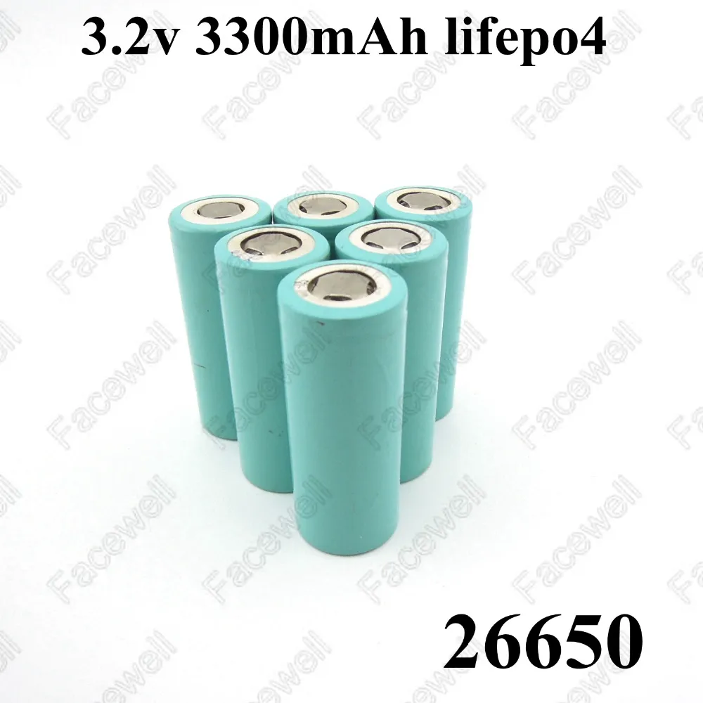 6pcs Oryginalna marka 3,2 V 26650 LifePo4 Bateria 2500 mAh 20A Wysoka drenaż 26650 Komórki akumulator