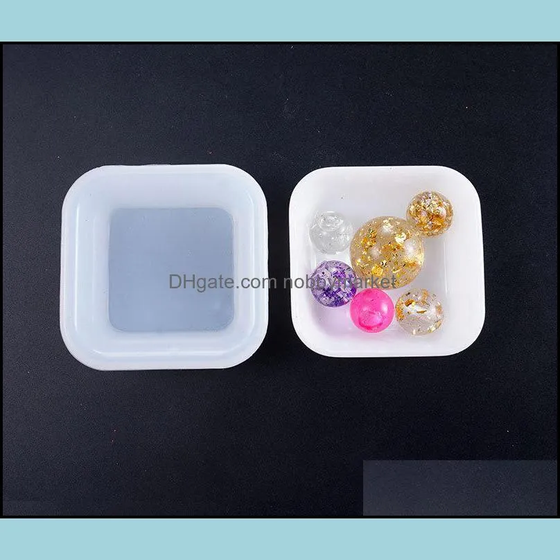 Heart Square Plate Silicone Mold Dish Mould For Jewelry Resin Handmade DIY Epoxy Resin Molds Mini Beads Container