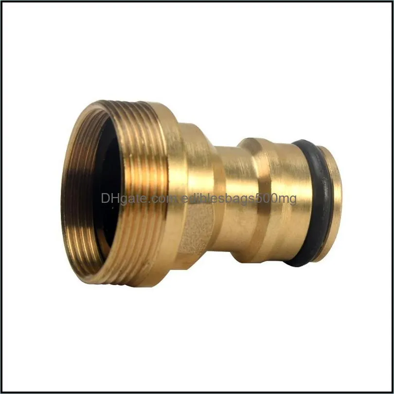 Kitchen Faucets 23MM Solid Brass Threaded Hose Water Tube Connector Tap Snap Adaptor Fitting Garden Outdoor For Washing Machine1