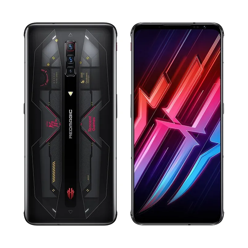 Original Nubia Red Magic 6S Pro 5G الهاتف المحمول لعبة 12GB RAM 128GB 256 جيجابايت ROM Snapdragon 888 Plus Octa Core 64.0mp Android 6.8 "ملء الشاشة بصمة بطاقة الهاتف المحمول