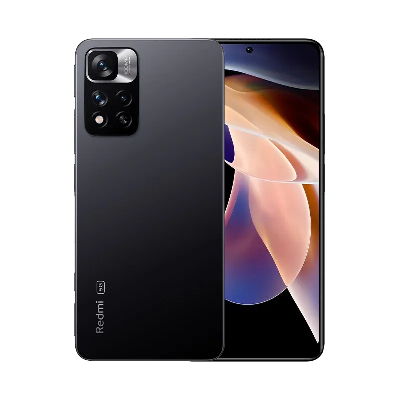 Téléphone portable d'origine Xiaomi Redmi Note 11 Pro 5G 8 Go de RAM 128 Go 256 Go de ROM Octa Core MTK 920 Android 6,67" Plein écran 108MP AI NFC 5160mAh ID d'empreintes digitales Téléphone portable intelligent