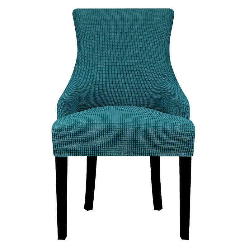 Real Velvet Fabric Sloping Arm Chair Cover Big Size Wing Bakc King