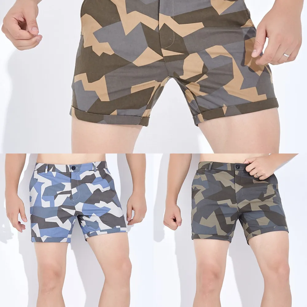 Camouflage shorts men American military style pants large size casual beach pants X0628