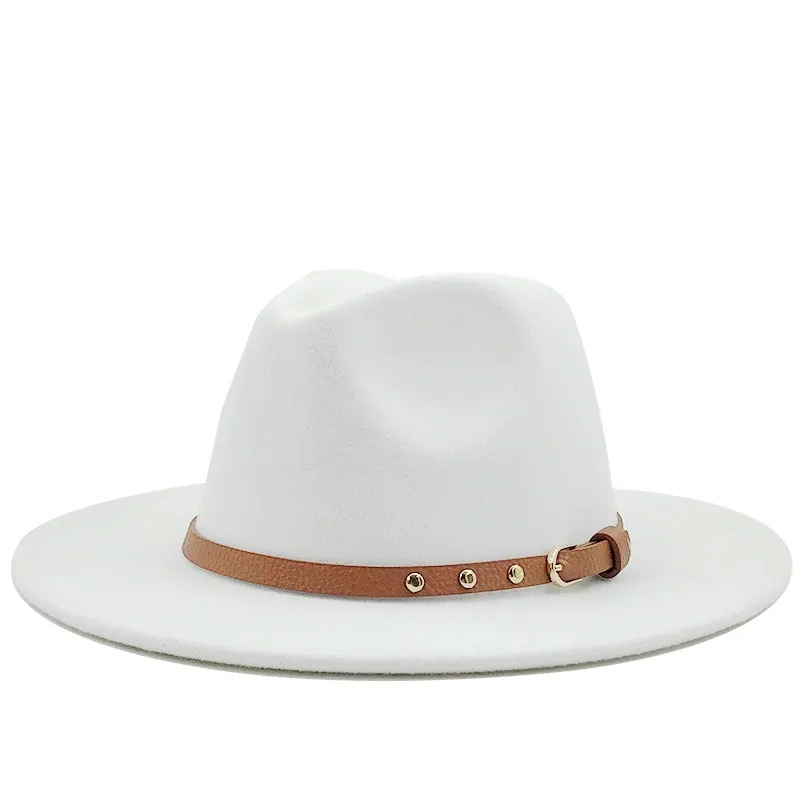 Wide Brim Wool Felt Hats For Women And Men Tassel Jazz  display picture 1