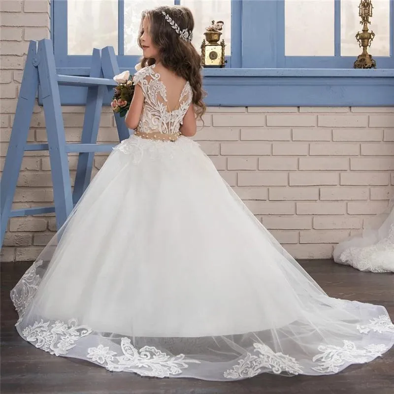 First communion dresses best sale puffy white