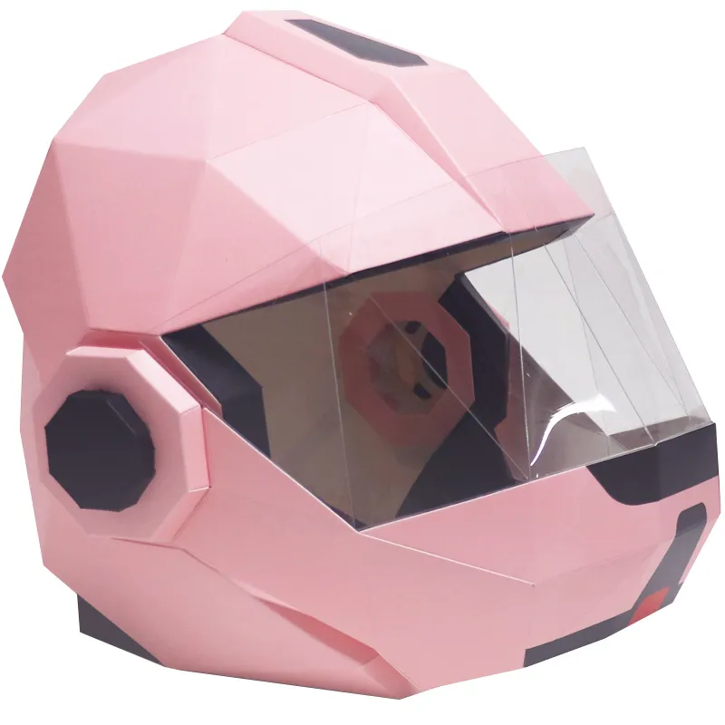 Masilla de casco de astronauta de papel 3D Craft Diy Craft para Halloween  Party Play Juego de disfraces Costar Adult Pink White