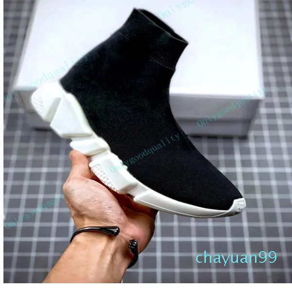 2021品質の靴下靴メンズレディースカジュアルシューズニットブラックホワイトレッドホワイトレッド編み物スニーカー