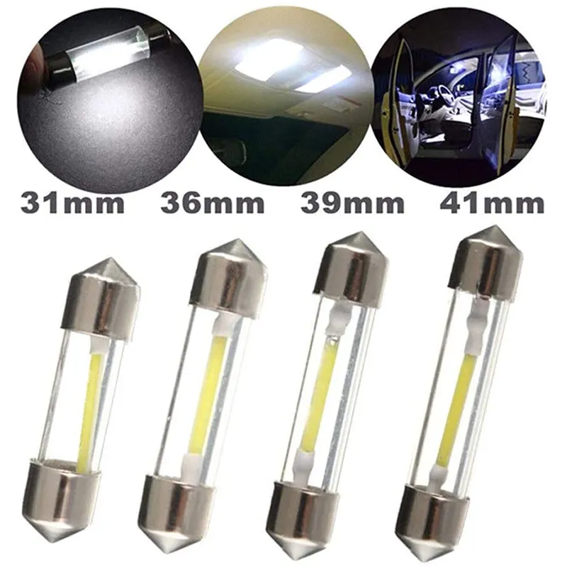 20pcs / lot LED C5W Double Tip Ampoules de la voiture pour la voiture Lecture Ampoules Auto Intérieur Dôme Light Trunk Lampe Lampe Plaque Lumière