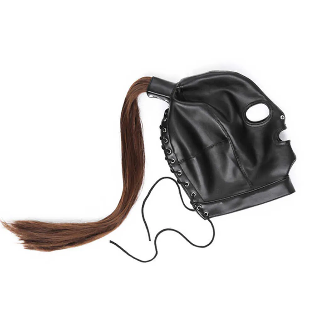 Geiths Mask PU Leather Bondage Hood Mask - Sensory Deprivation Headgear, Fetish ...