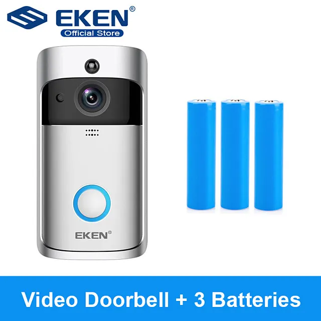 Original Embalagem Eken V5 Inteligente IP Vídeo Intercom Wifi Porta Vídeo Doorbell Wifi Camera Camera IR Alarme Sem Fio Web Camera Web DHL Remessa Rápida