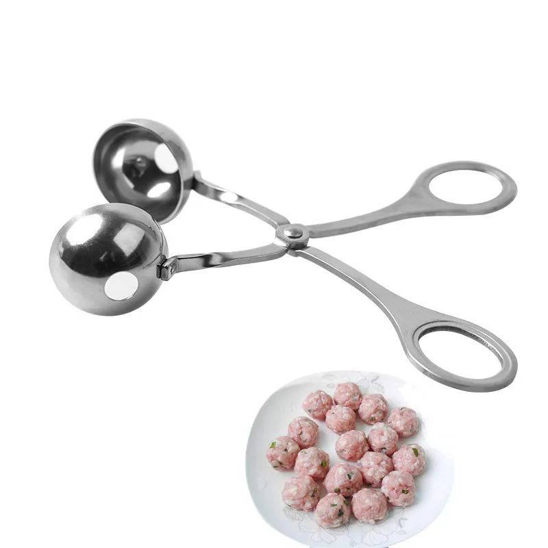 2021 nouveau pratique pratique fabricant de boulettes de viande en acier inoxydable pince à boulettes de viande farcie bricolage poisson viande boulette de riz fabricant utile DH9667