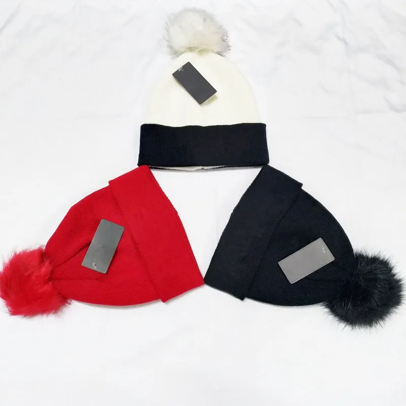 Projektant czapki zimowe czapka męska Bonnet kobiety Knitting Hip Hop Pom Pom czapki z czaszkami piłka do włosów czapka na zewnątrz Unisex ciepła czapka