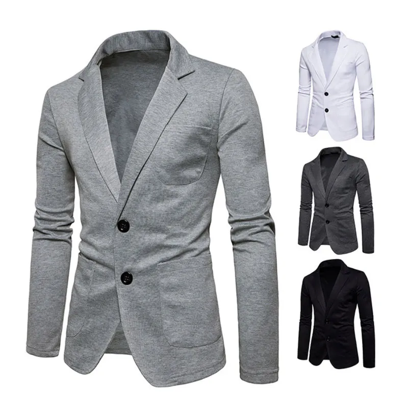 British Style Slim Fit Suits Male Stylish Blazers Casual Business ...