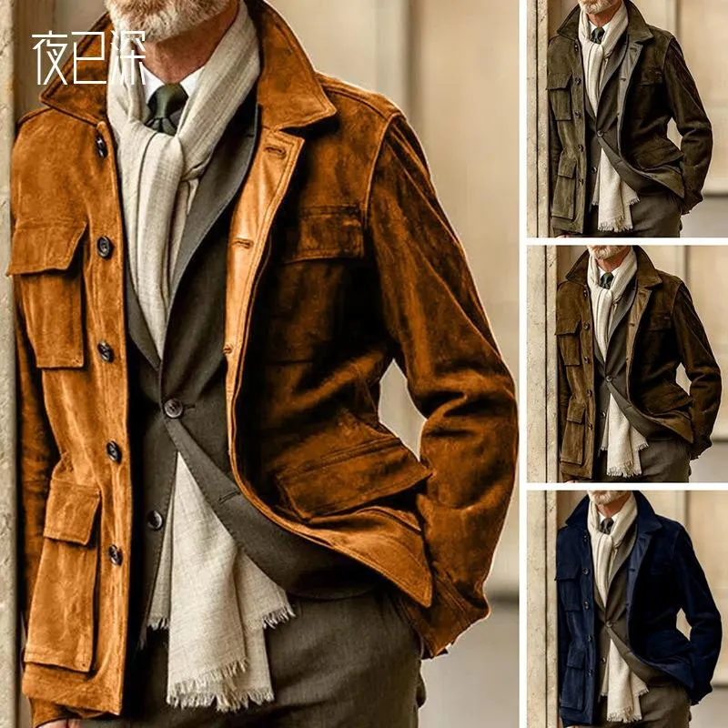 Long suede coat clearance mens