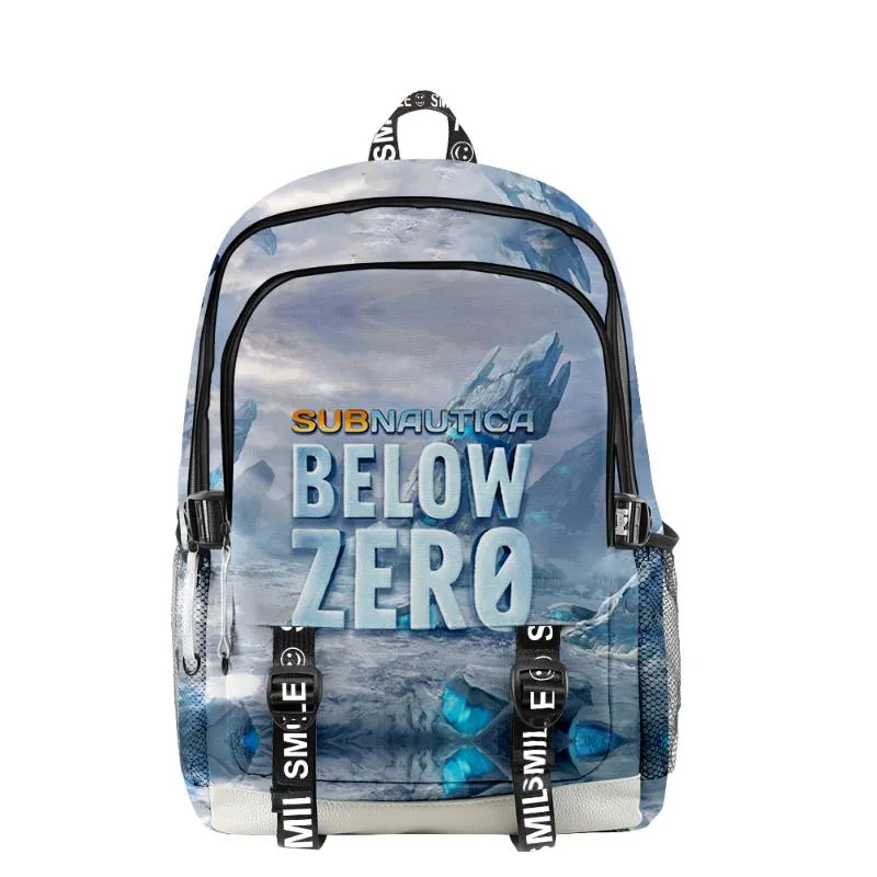 Backpack Subnautica Below Zero Men Primary Middle School Students Fabric Oxford Bag Teenager Boys Girls Travel