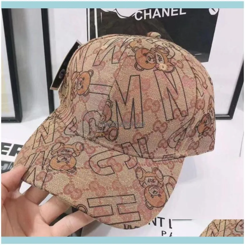 Luxury CArtoon Pattern Embroidered High Quality Letters Print Designer Baseball Cap Men Women Golf Snapback Fashion Outdoor Casual Sports Sunshade Peaked