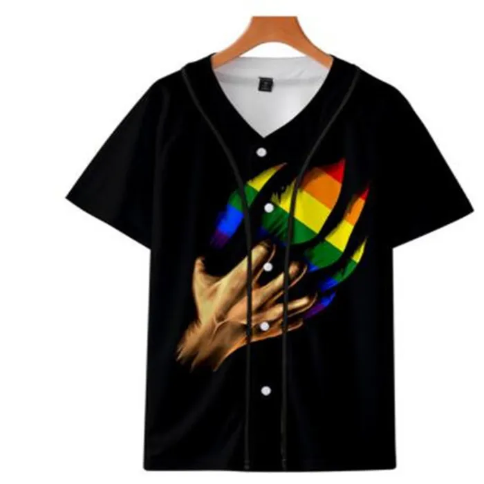 Maglie da baseball 3D T Shirt Uomo Divertente Stampa T-Shirt Uomo Casual Fitness Tee-Shirt Homme Hip Hop Top Tee 070