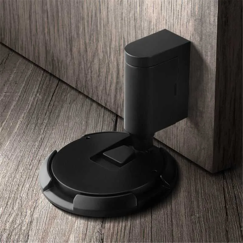 KOLAKO Door Stops, Magnetic Door Stoppers White, Brushed Floor Wall Mount Heavy Duty Soft Magnet Door Catch Holder Modern Magnetic Doorstops Wall Protector For RV Home