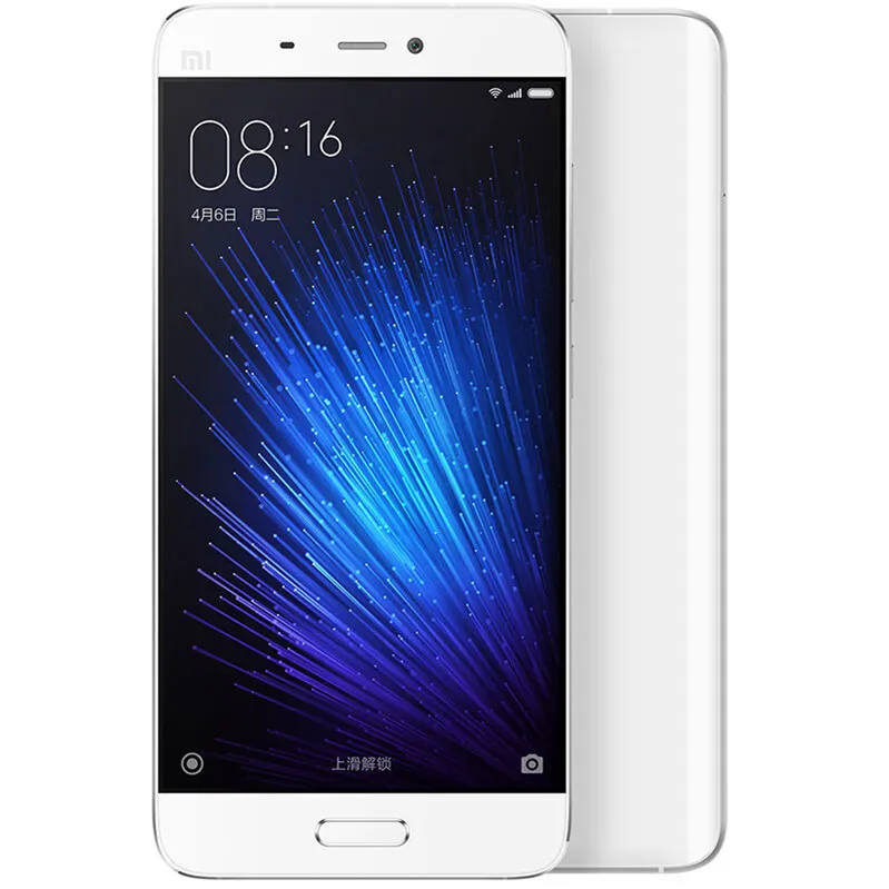 Original Xiaomi MI5 MI 5 4G LTE TELÉFONO MÓVIL 3GB 32GB 64GB ROM Snapdragon 820 Quad Core Android 5.15 "Pantalla FHD 16.0MP NFC 3000mAh ID de huella digital Teléfono celular inteligente